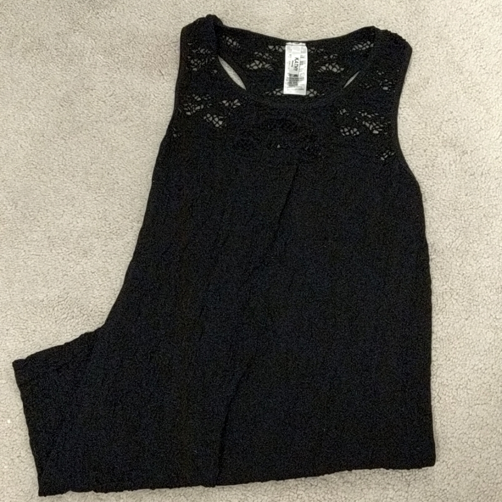 Black Kathy Maternity Tank One Size